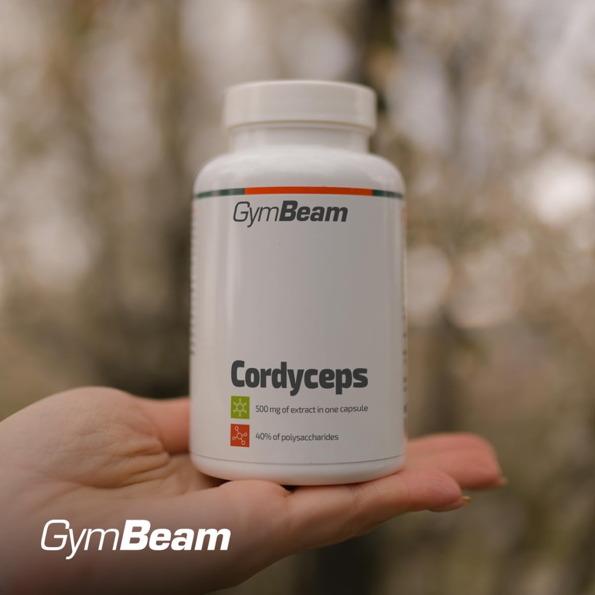 GymBeam Cordyceps Sinensis 90 Capsule 500 mg 40% Polisaccaridi