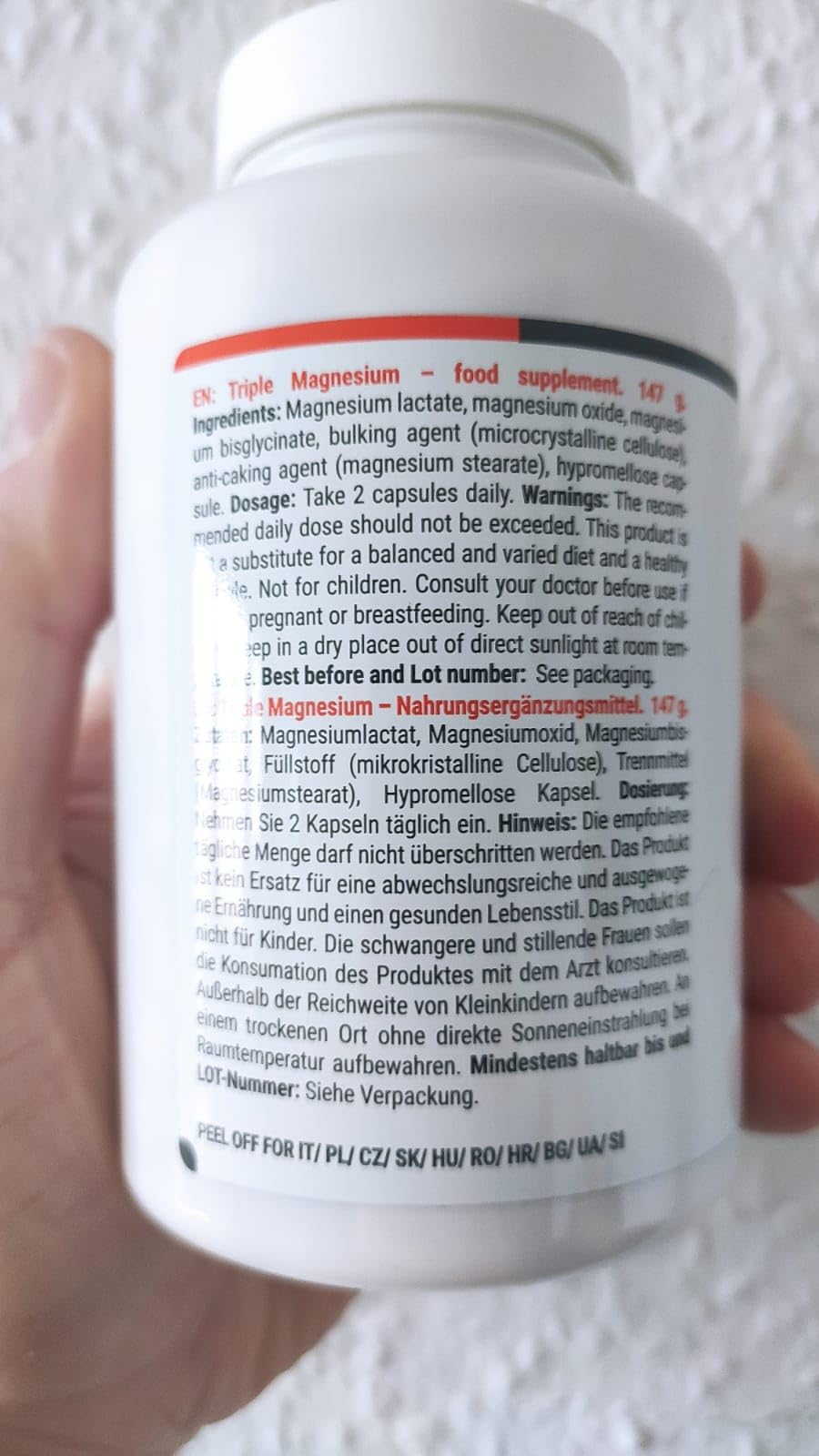 GymBeam Minerali magnesio 90 capsule 375 mg triplo