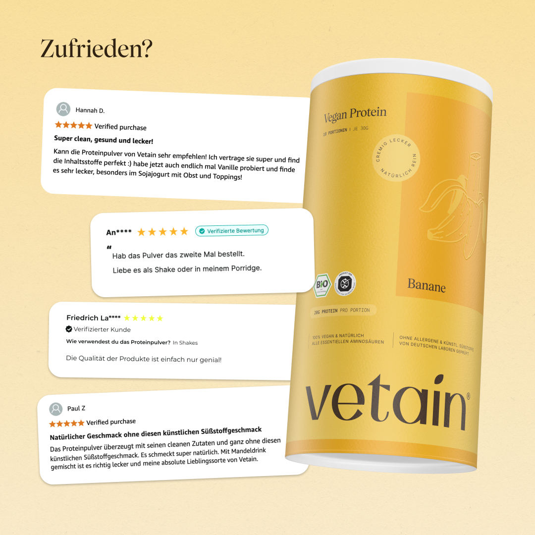 Vetain Vegan Protein Polvere 540 g Banana Bio