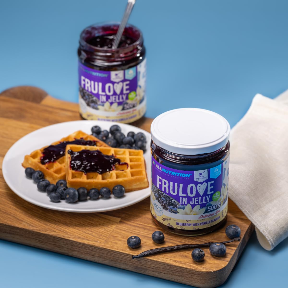 AllNutrition Frulove Marmellata Mirtillo Vaniglia Senza Zucchero 500g
