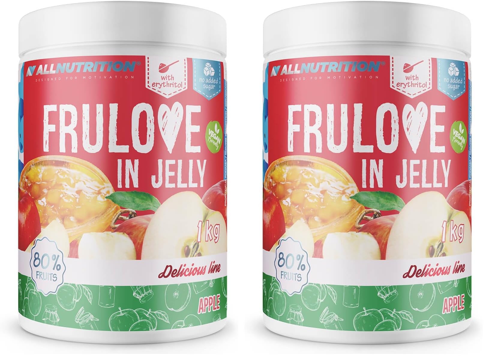 AllNutrition Frulove Marmellata Mela Cannella 2 Pezzi Senza Zucchero