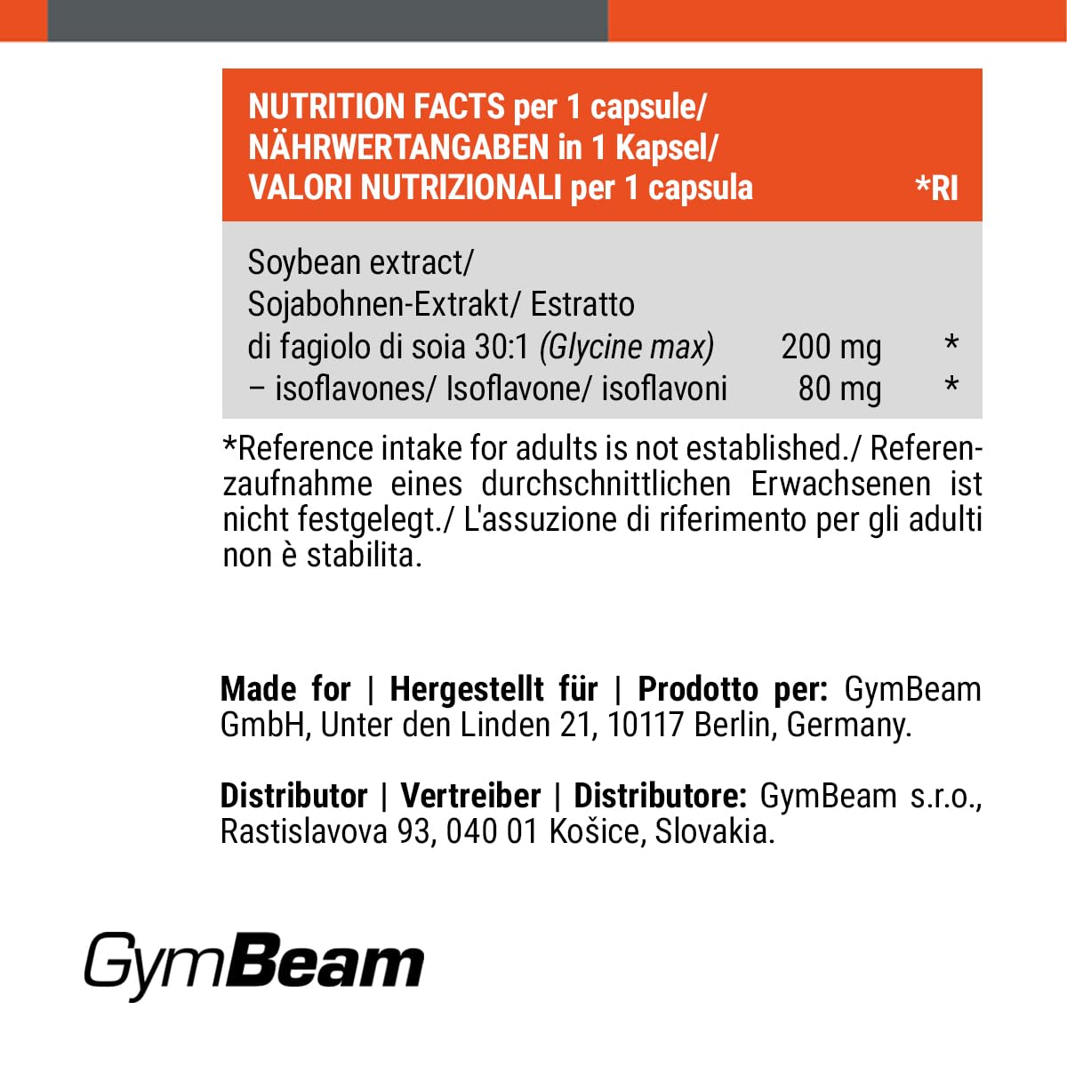 GymBeam Isoflavoni di Soia Capsule Vegane Equilibrio Donna