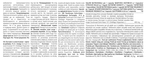 GymBeam Verga d'Oro Integratore 60 Capsule 400 mg Vegano