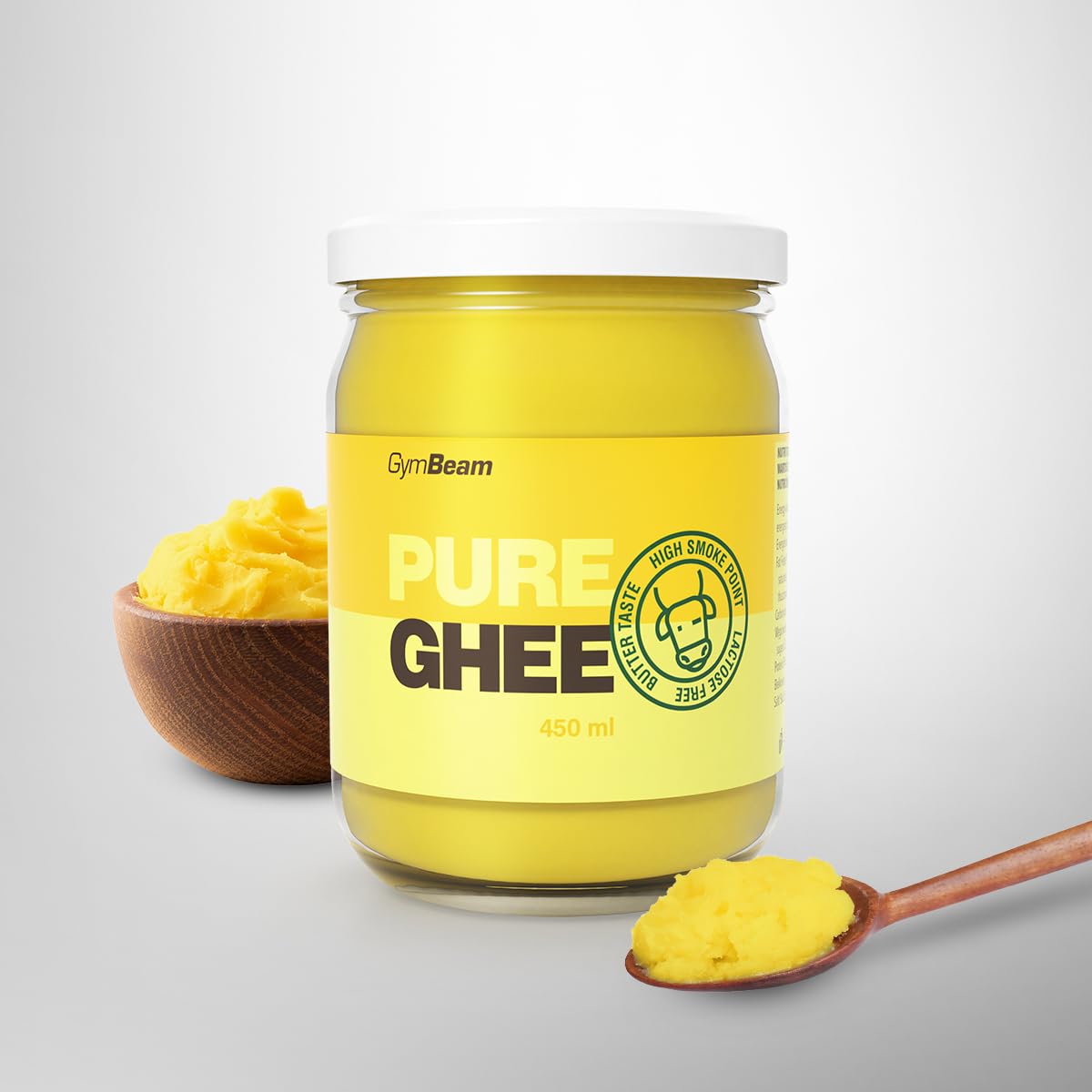 GymBeam Ghee Puro 450g Burro Chiarificato Senza Lattosio