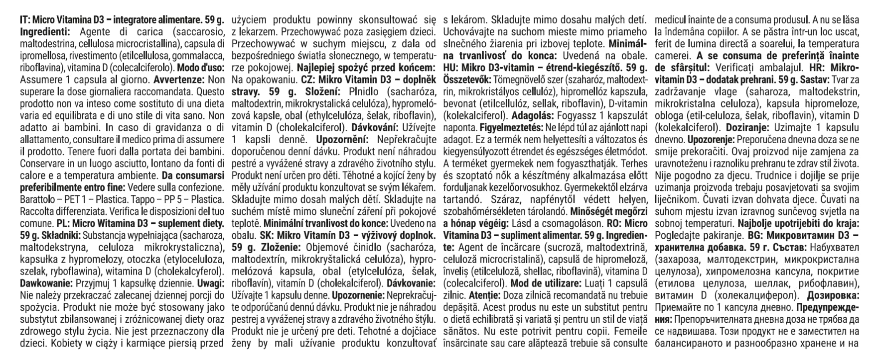 GymBeam Vitamine Micro D3 2000 UI capsule rilascio graduale
