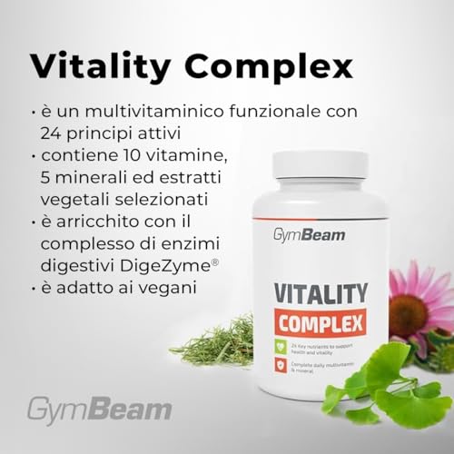 GymBeam Vitamine Vitality Complex 60 Tab Multivitaminico 24 Attivi