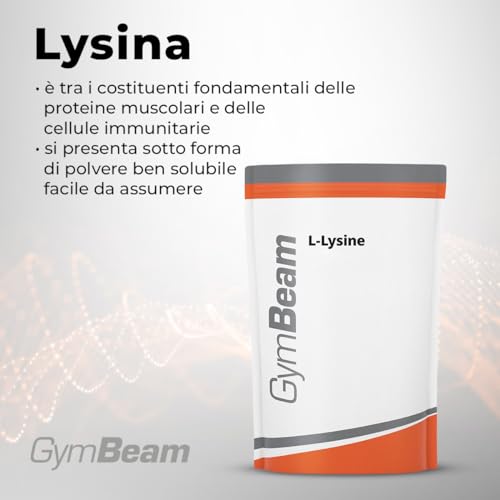 GymBeam Lisina in Polvere 250 g per Sintesi Proteica