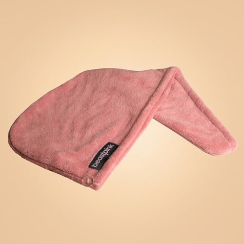GymBeam Turbante Asciugacapelli Microfibra con Bottone