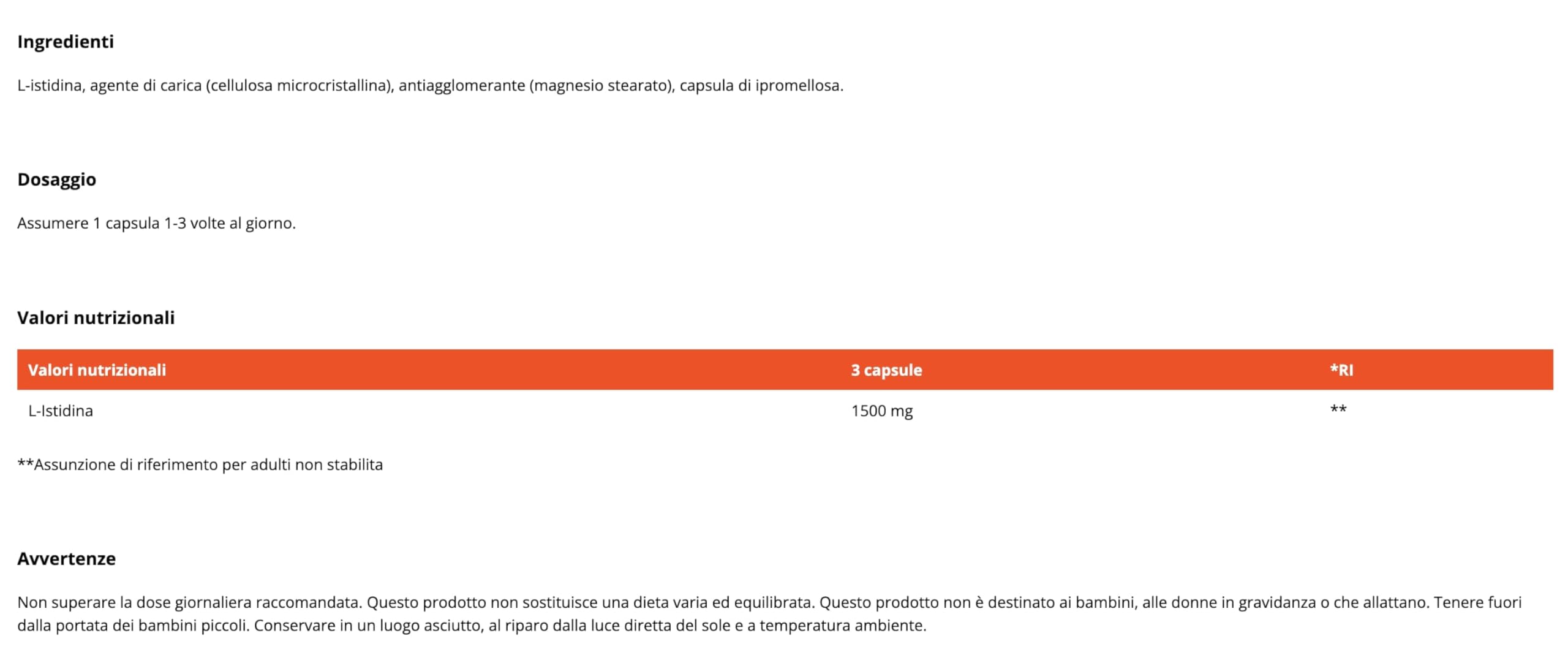 GymBeam L-Istidina Amminoacido 90 Capsule Vegano