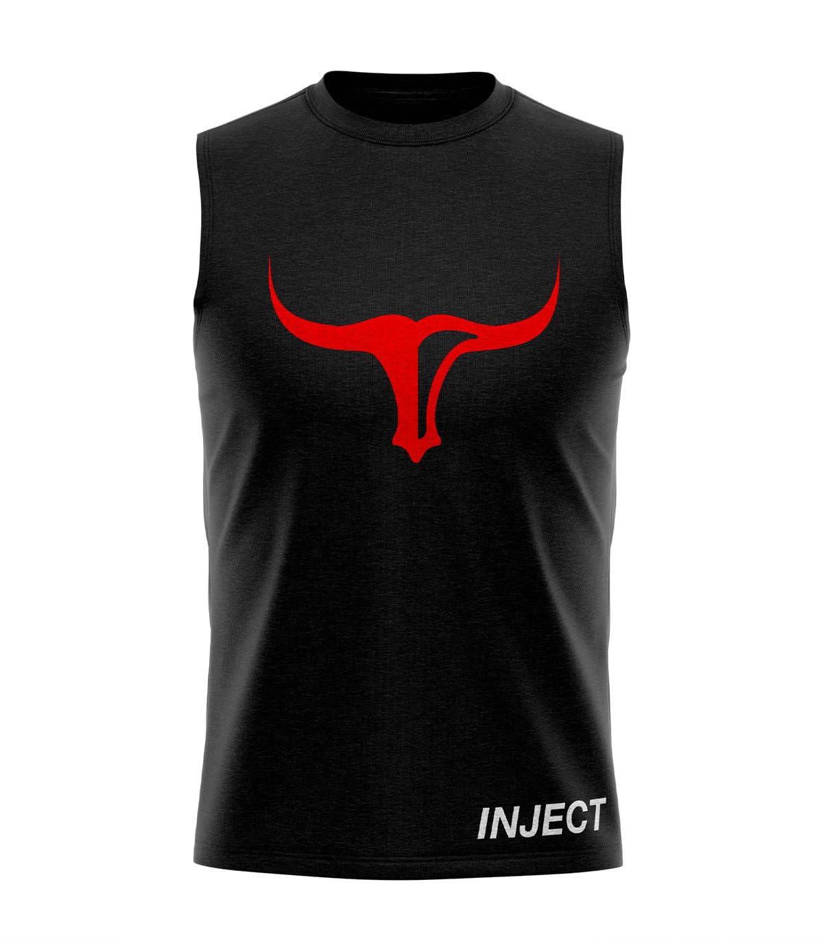 Inject Nutrition Sleeveless Muscle Maglia Nera Cotone