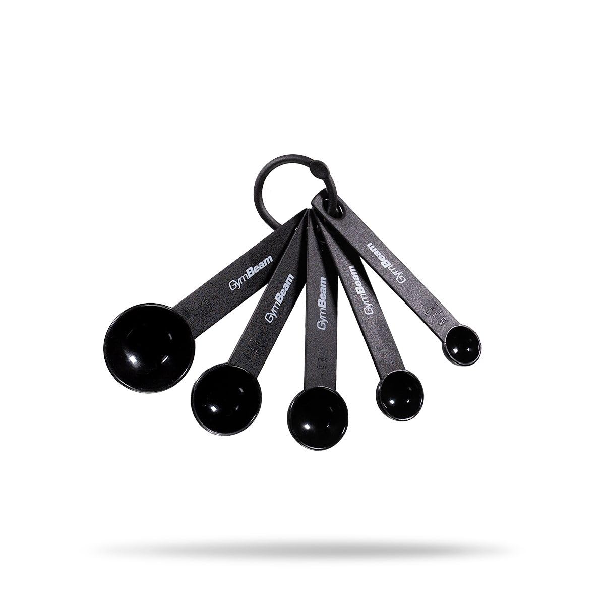 GymBeam Set Misurini Cucina 5 pezzi nero per polveri 15ml