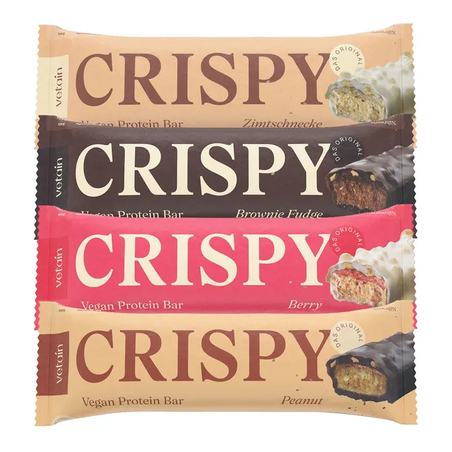 Vetain Crispy Vegan Protein Bar barretta brownie berry peanut