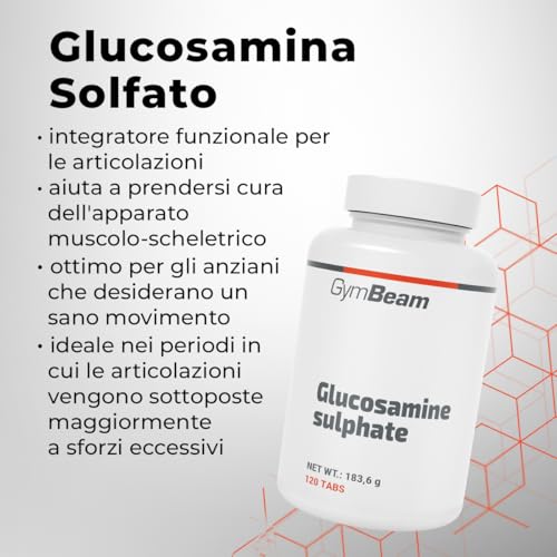 GymBeam Glucosamina Solfato MSM Condroitina Compresse 120 cpr