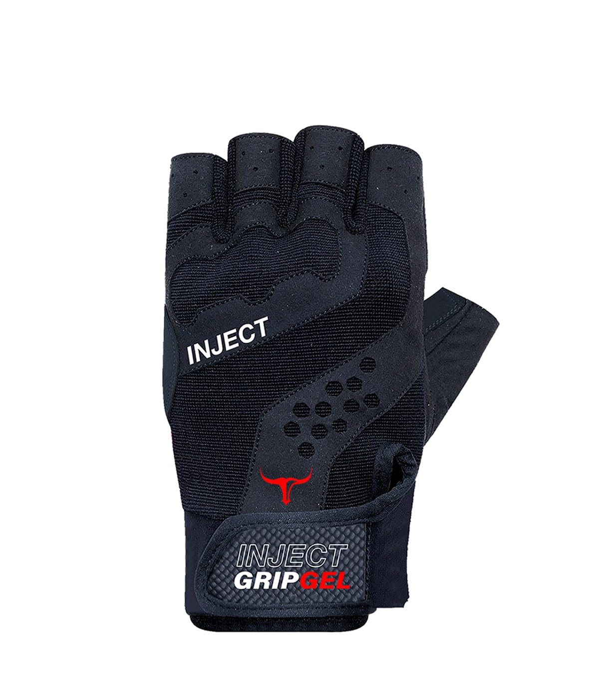 Inject Training Grip Gel guanti allenamento neri gel rosso