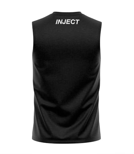 Inject Nutrition Sleeveless Muscle Maglia Nera Cotone