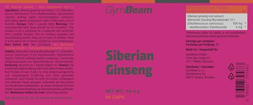 GymBeam Ginseng Siberiano 15:1 Capsule Vegane Energia