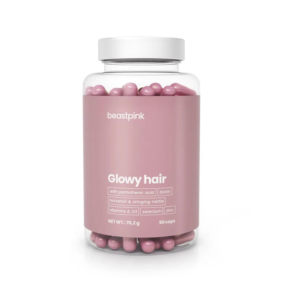 GymBeam Glowy Hair Integratore Capelli 90 cps biotina MSM