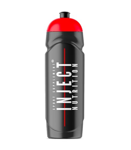 INJECT NUTRITION Borraccia 750ml bottiglia palestra nero rosso