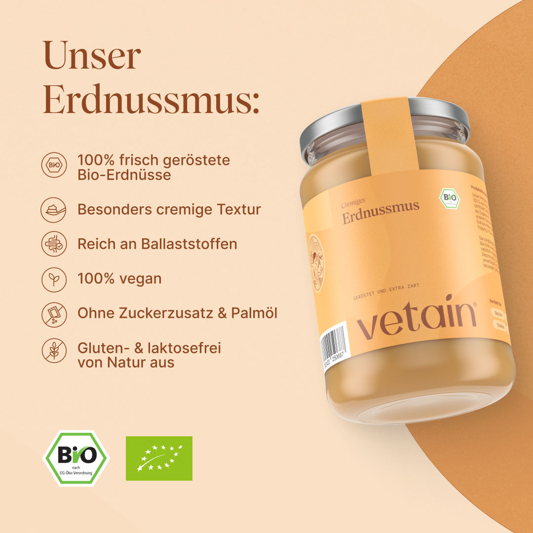 Vetain Burro di Arachidi Bio Cremoso 500g