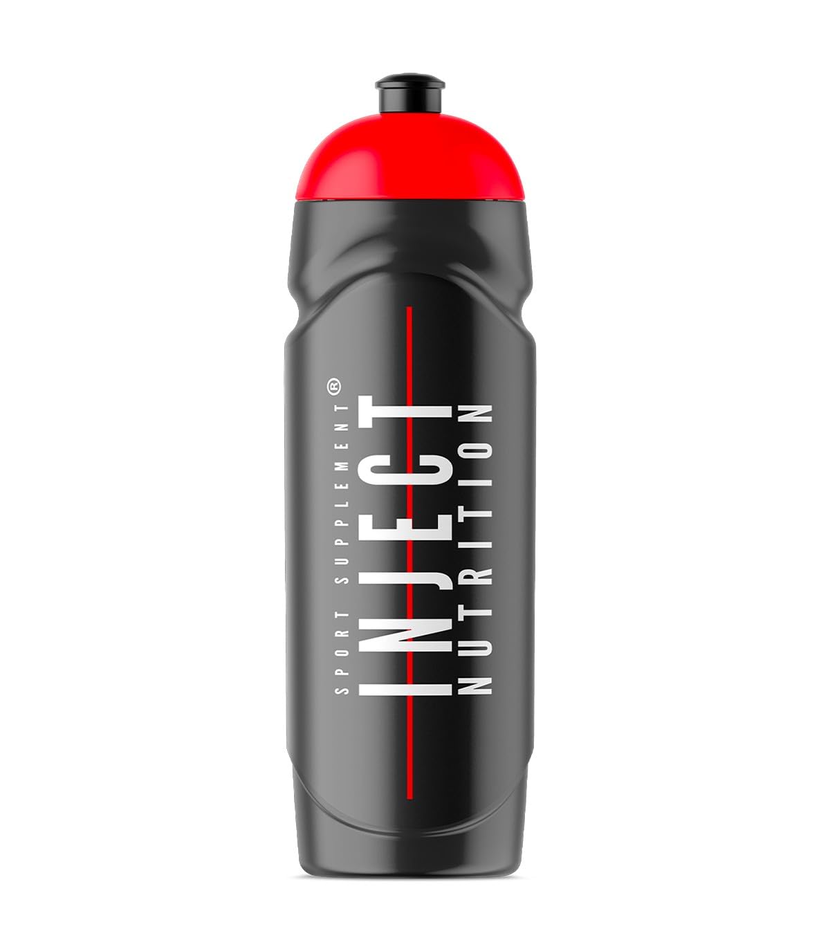 INJECT NUTRITION Borraccia 750ml bottiglia palestra nero rosso