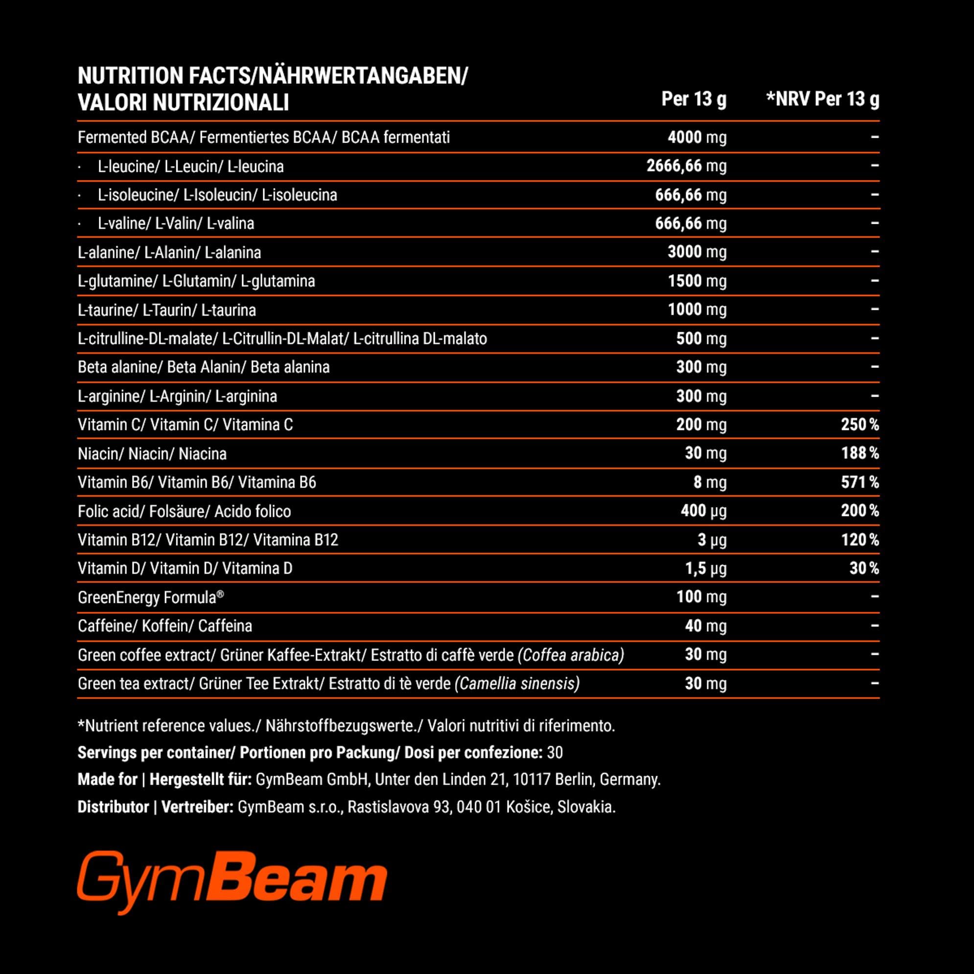 GymBeam ProAmino EAA Polvere BCAA Arancia 390 g