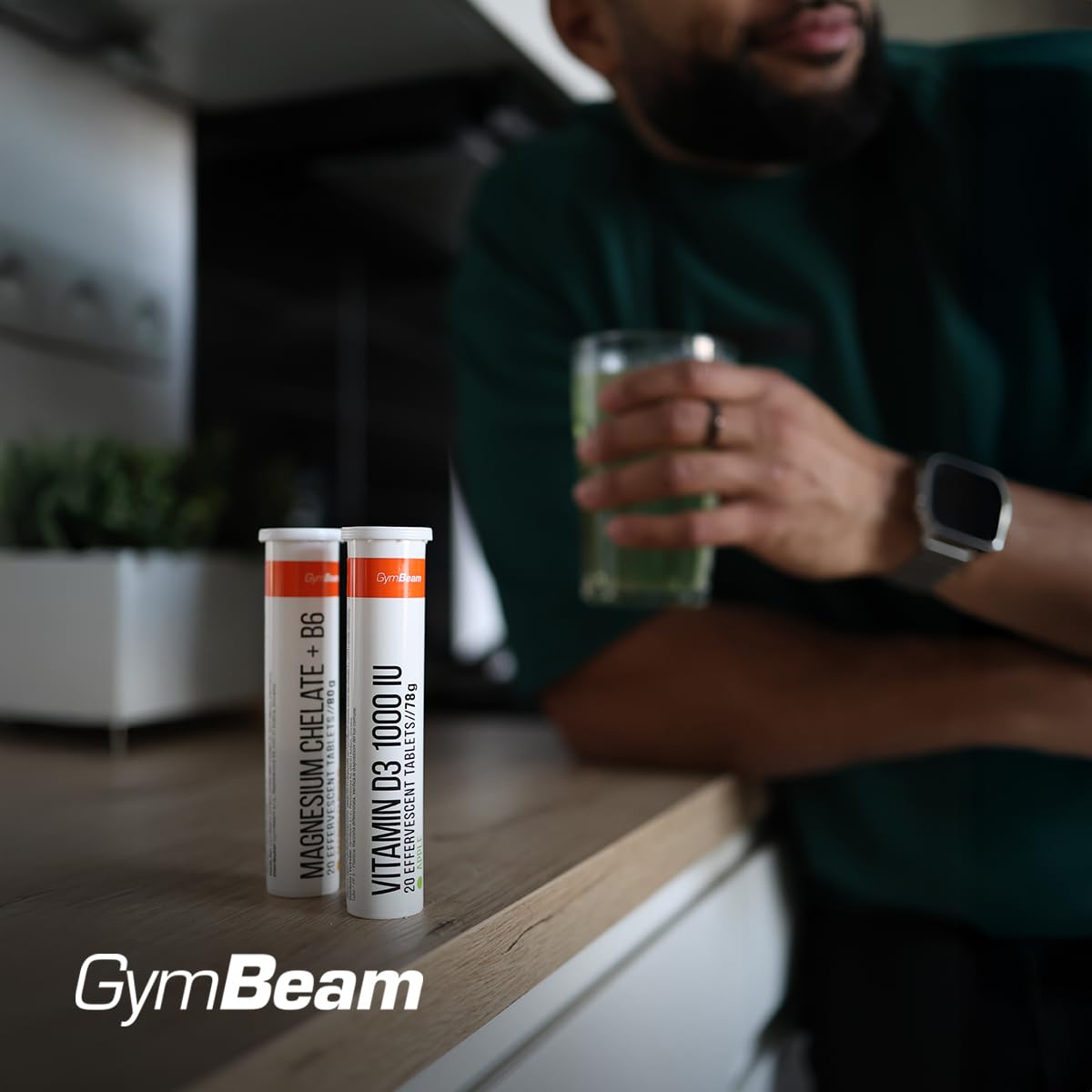 GymBeam Vitamina D3 Effervescente 1000 UI Compresse 20 Pezzi