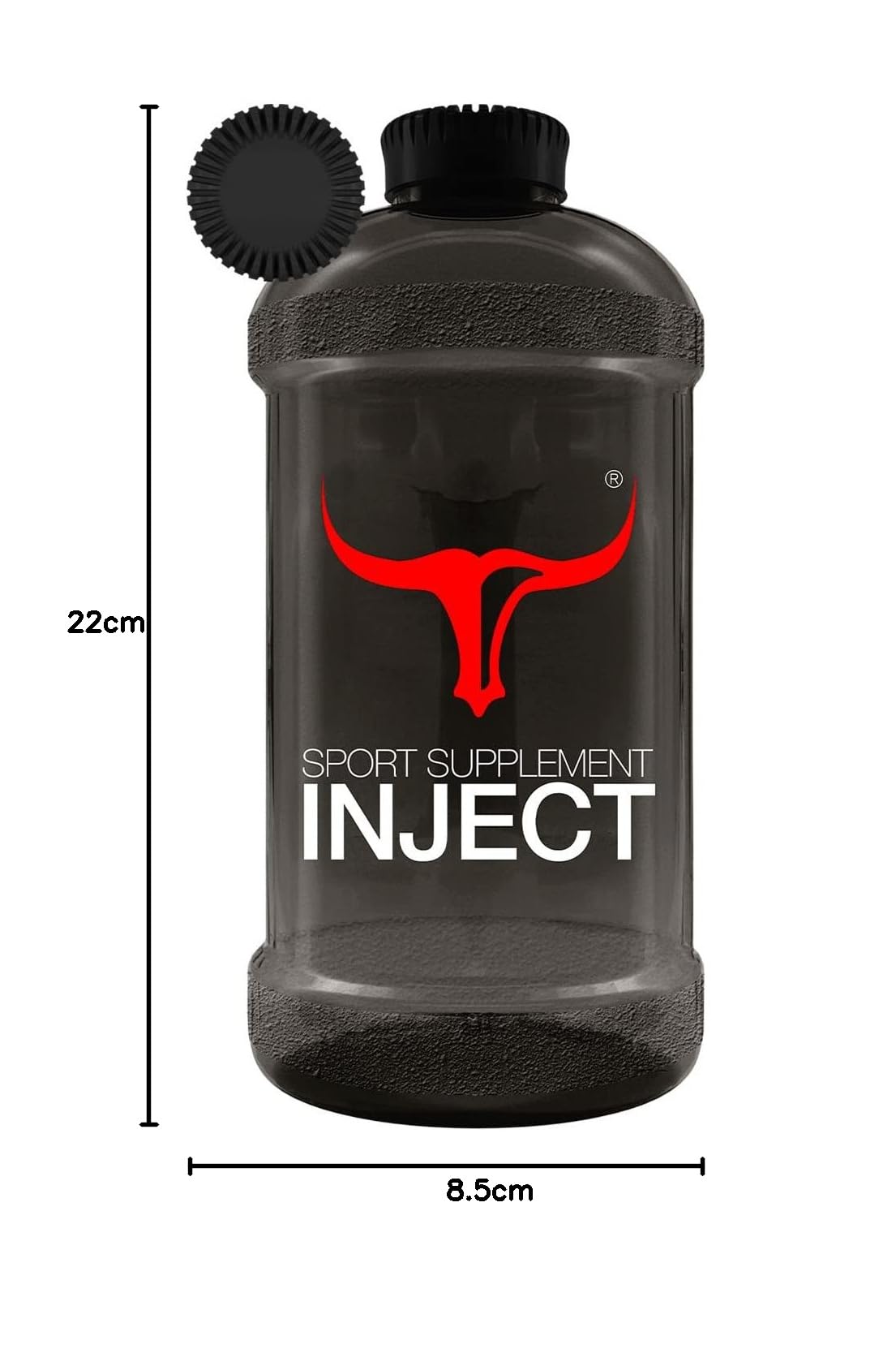 Inject Accessori Lifestyle Bull borraccia 2L nera logo rosso
