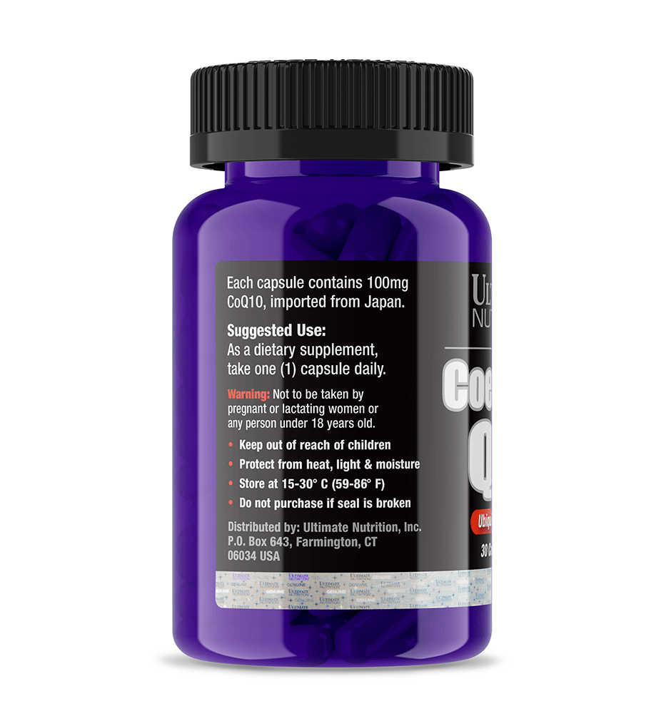 Ultimate Nutrition Coenzyme Q10 integratore 100mg energia