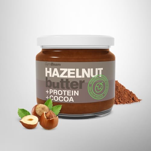 GymBeam Burro Nocciole 100% Crema Proteica 340 g Senza Lattosio