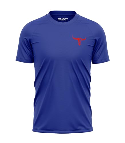 Inject Nutrition T-Shirt Performance maglietta manica raglan blu royal poliestere