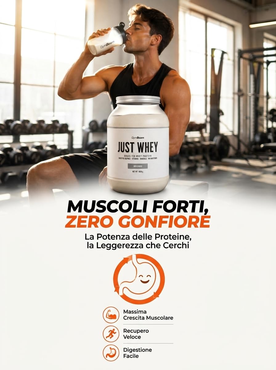 GymBeam Proteine Just Whey 1000 g Caramello Salato 22,4 g