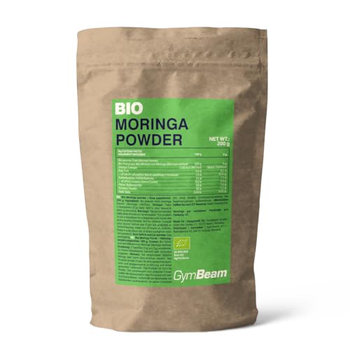 GymBeam Moringa BIO polvere integratore 200g fibre e proteine
