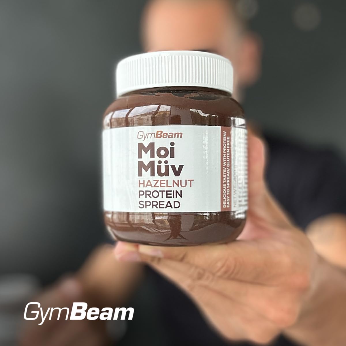 GymBeam MoiMüv Crema Proteica 400 g Nocciola Senza Zuccheri