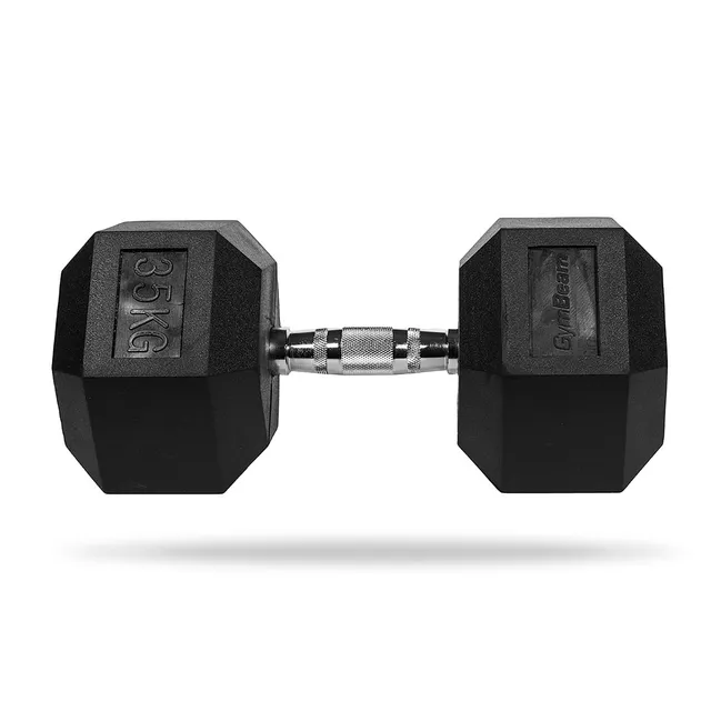 GymBeam Manubrio Esagonale 35 kg Gomma Acciaio Palestra
