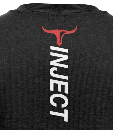 INJECT NUTRITION Felpe Girocollo Nera Cotone 290 g/m2 Logo