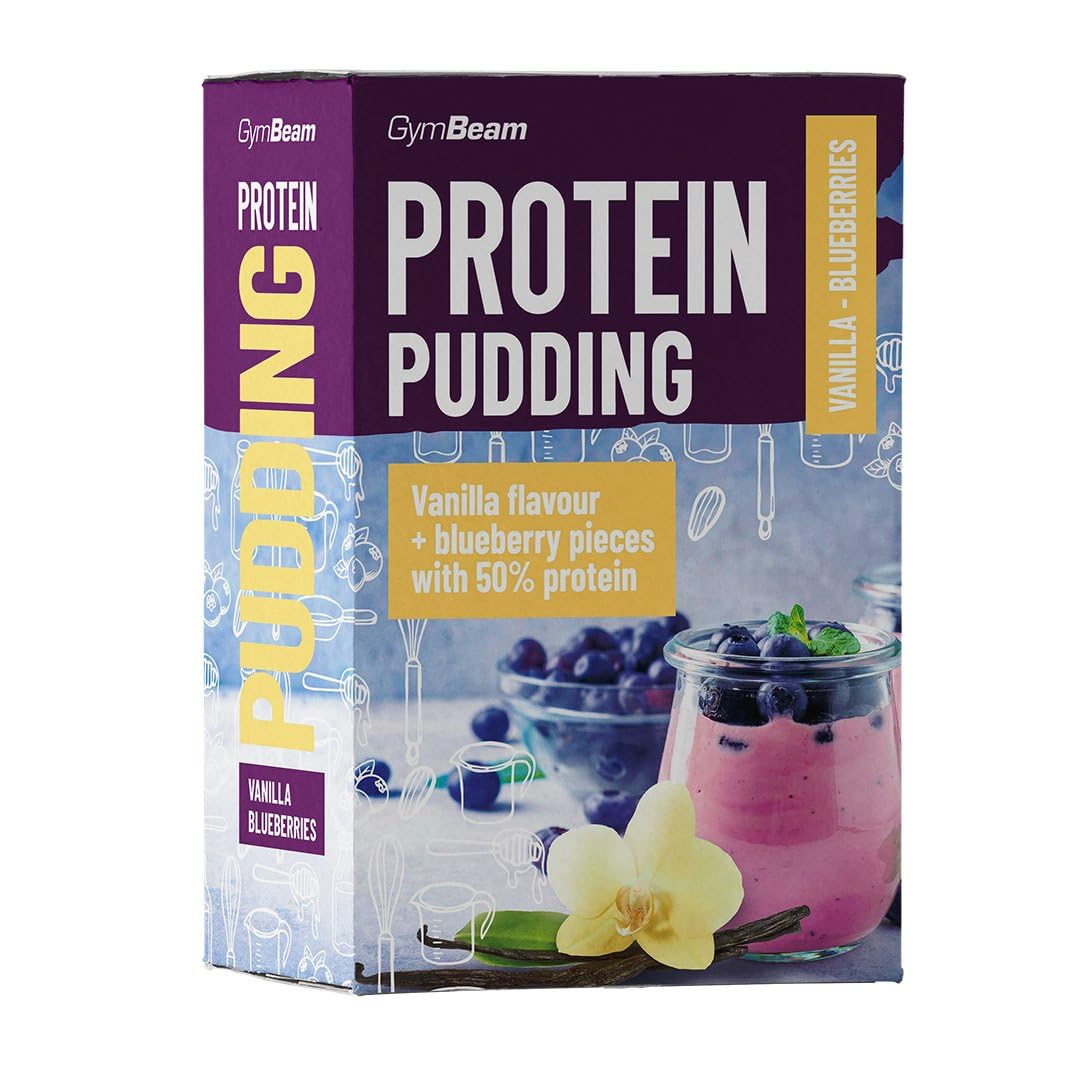 GymBeam Budino Proteico 500g Vaniglia Mirtilli Senza Zuccheri