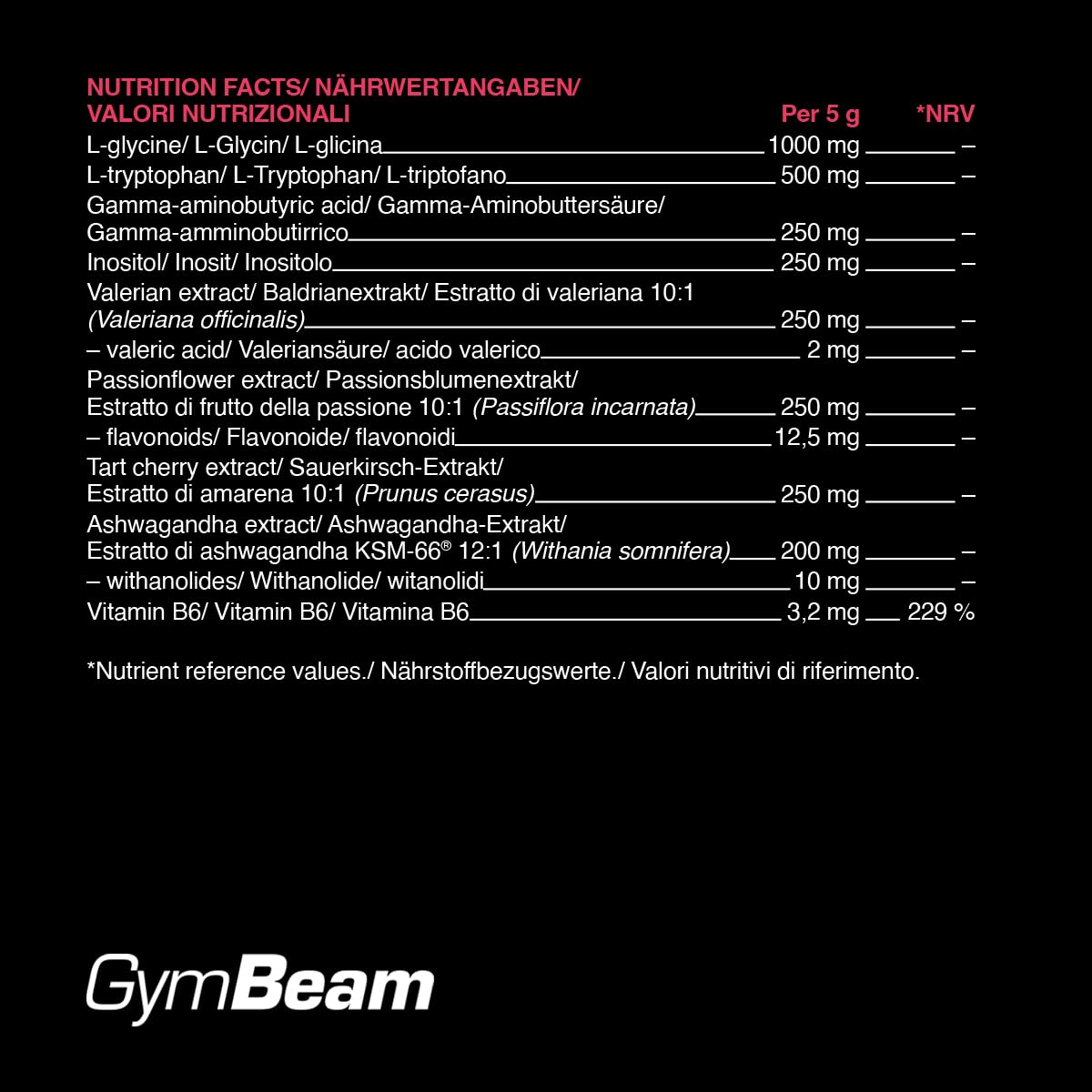GymBeam XBeam Night XP integratore notte 250 g rilassante