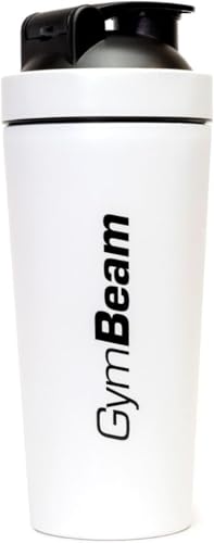 GymBeam Steel Shaker Proteine 750 ml Bianco Acciaio