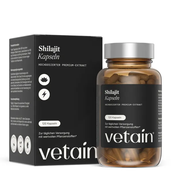Vetain Shilajit Mumijo integratore 120 capsule vegane alto dosaggio