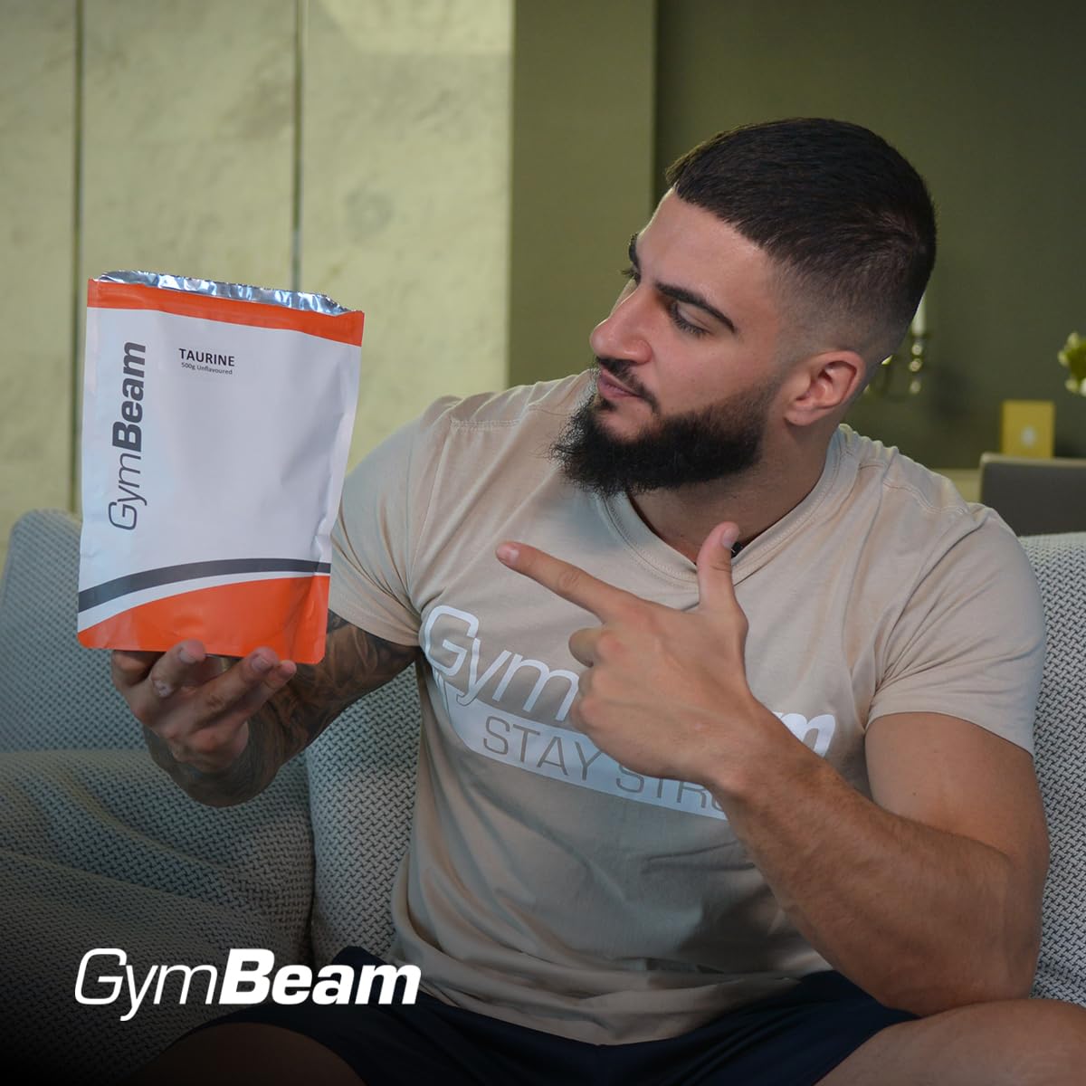 GymBeam Taurina Polvere 250 g pre-workout vegan