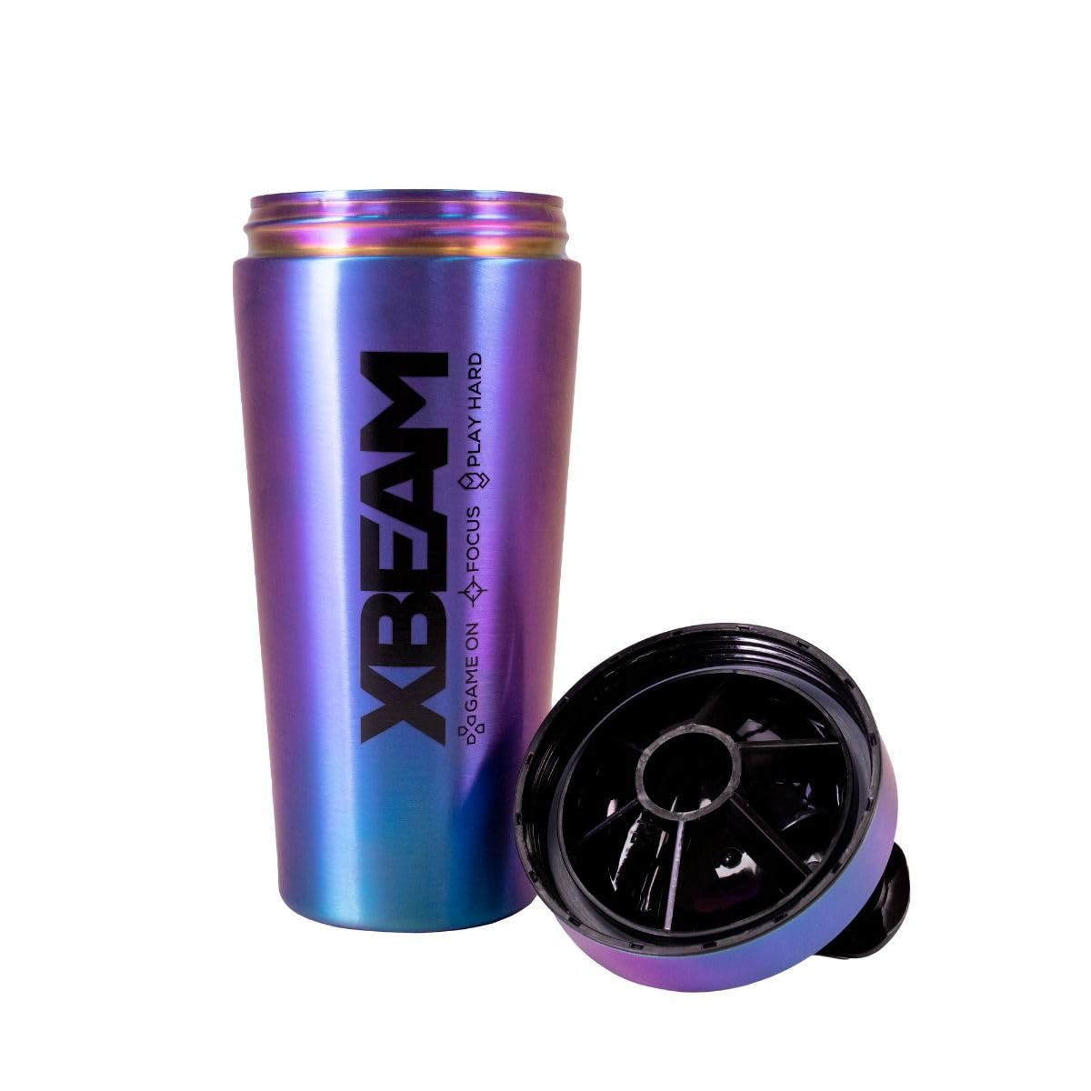GymBeam HoloShake Shaker Acciaio 739 ml Gaming Cyberpunk YBEAM