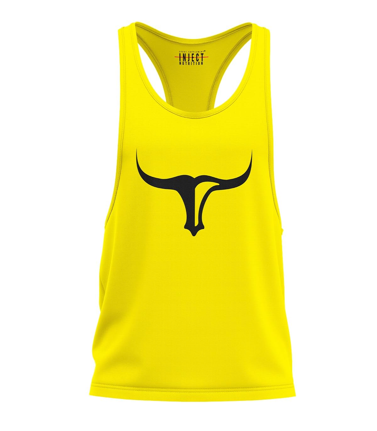 INJECT NUTRITION Yellow Tank Top Black Torus canotta gialla unisex
