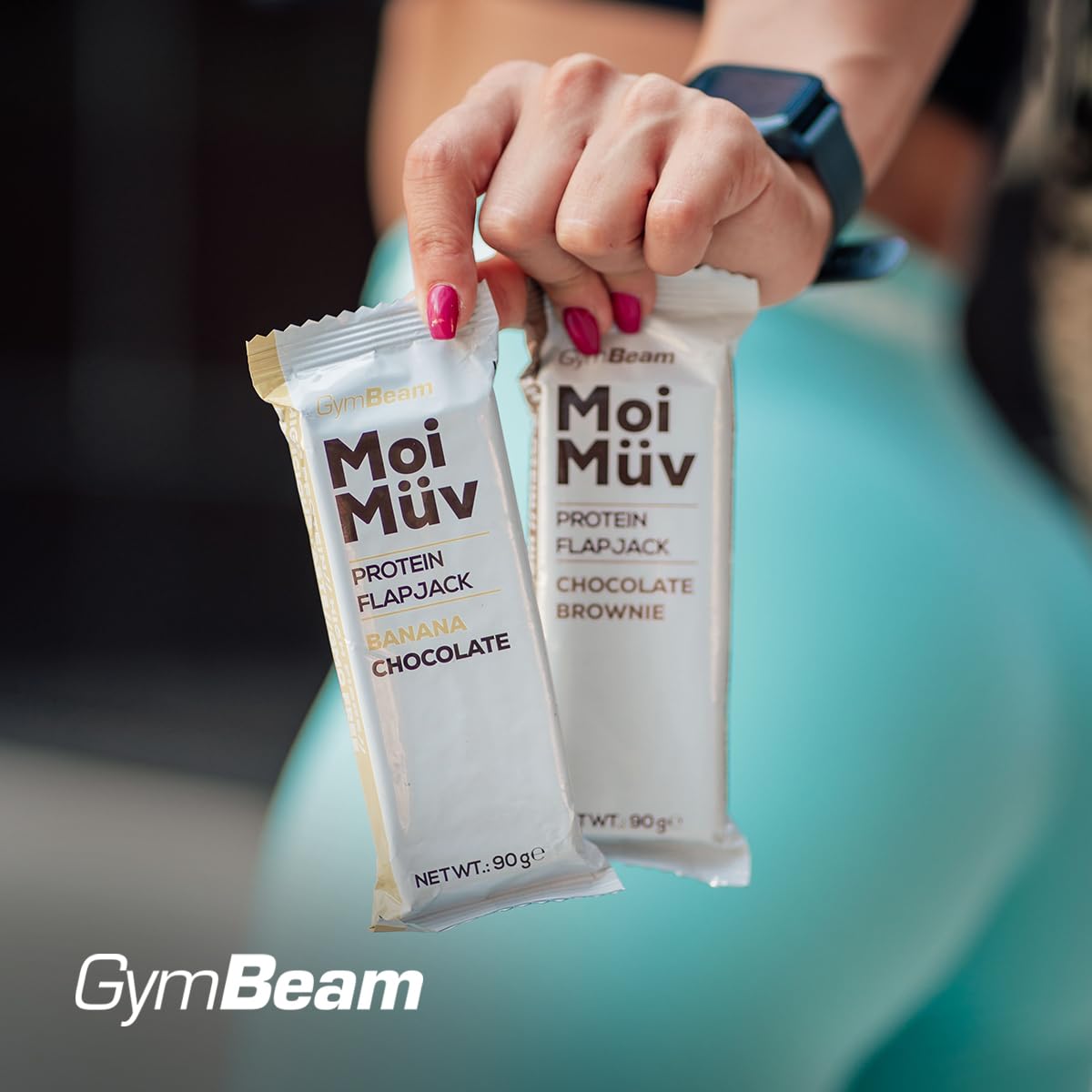 GymBeam MoiMüv Flapjack Barretta Proteica Banana Chocolate 12x90g 20g