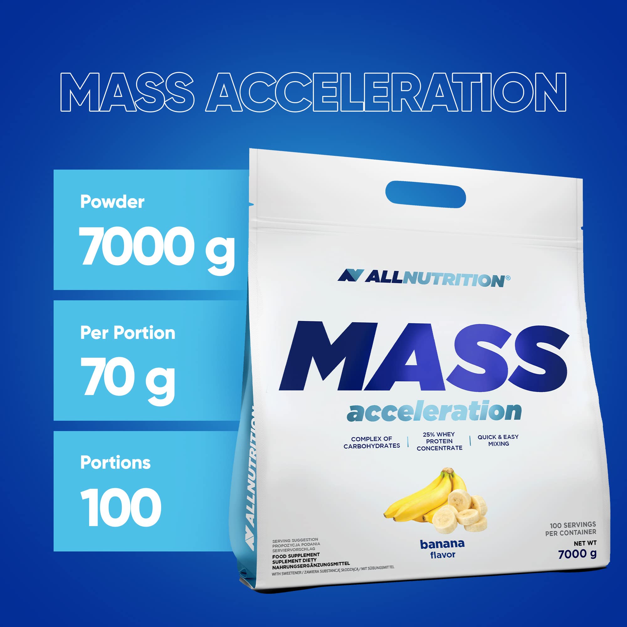 AllNutrition Mass Acceleration Gainer Banana 7000 g