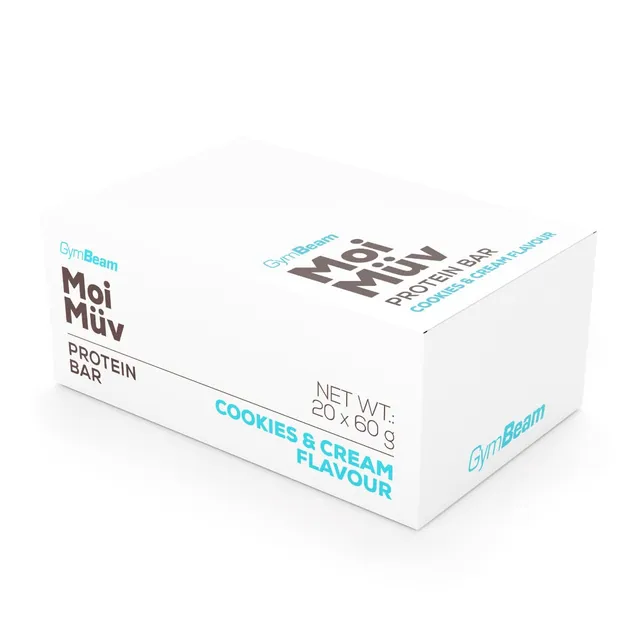 GymBeam MoiMüv Barretta Proteica Cookie & Cream 24x60g