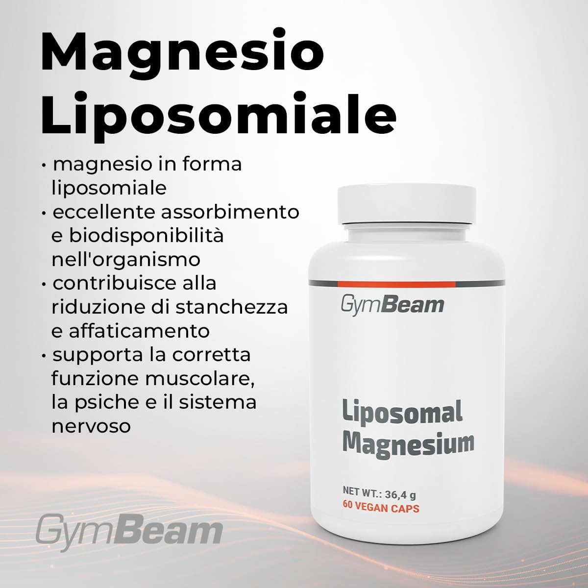 GymBeam Magnesio Liposomiale Capsule LipoCellTech 95% Assorbimento
