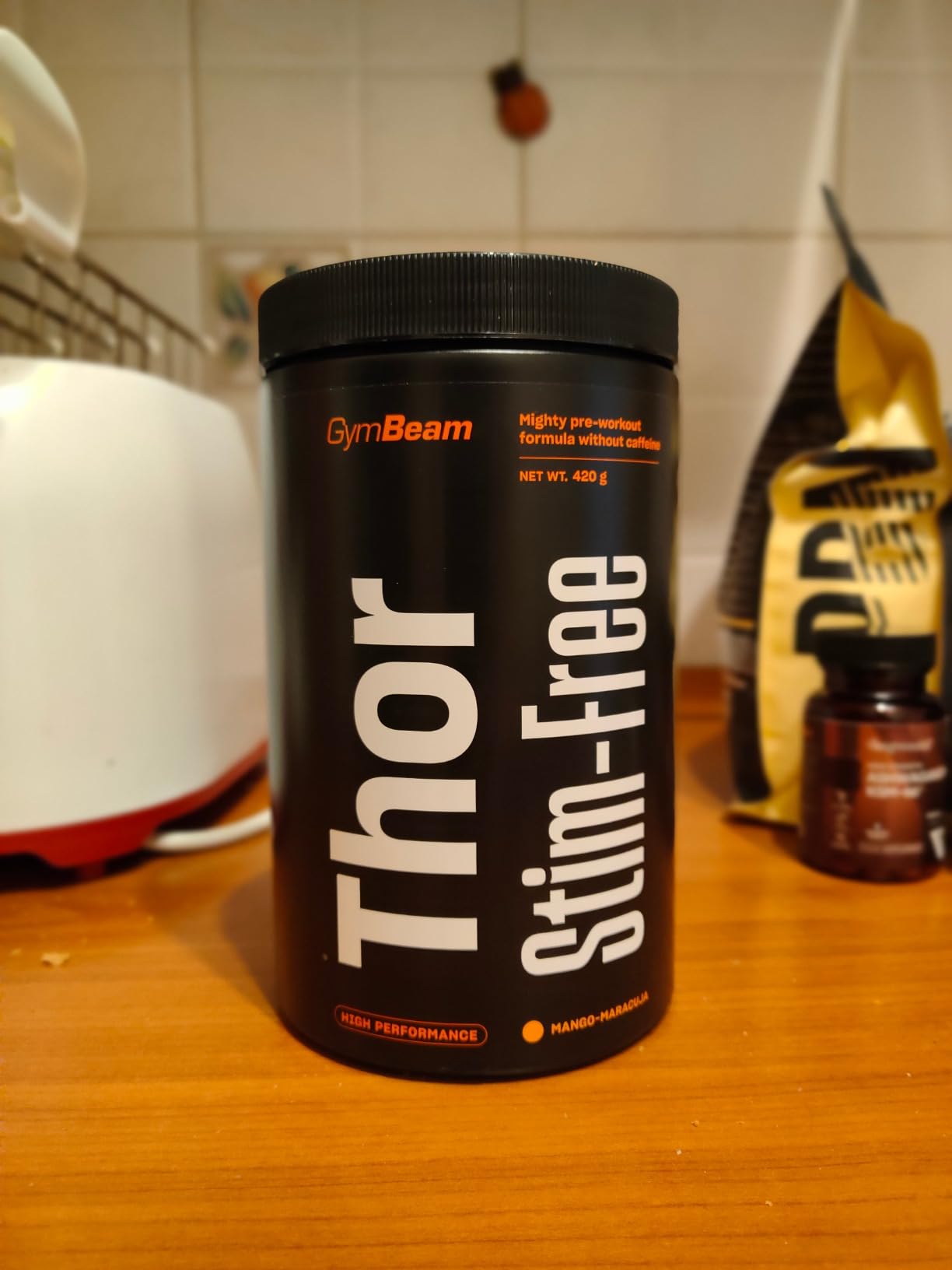 GymBeam Thor Stim-Free Pre Workout 420g Mango-Maracuja