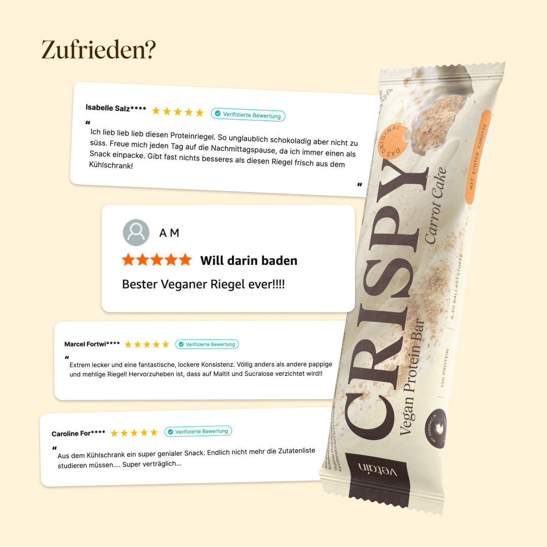 Vetain Crispy barretta proteica carrot cake 24 pezzi vegana