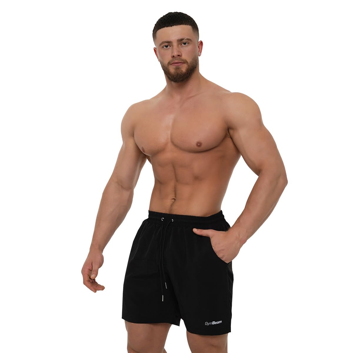 GymBeam Costume da Bagno Uomo Black boxer mare nero