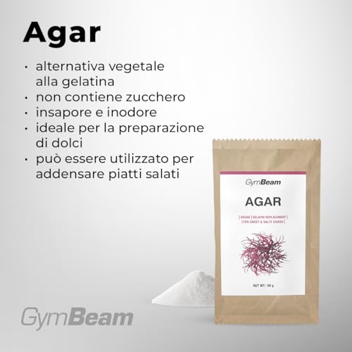 GymBeam Agar Addensante Vegetale 50 g Vegano Senza Zucchero